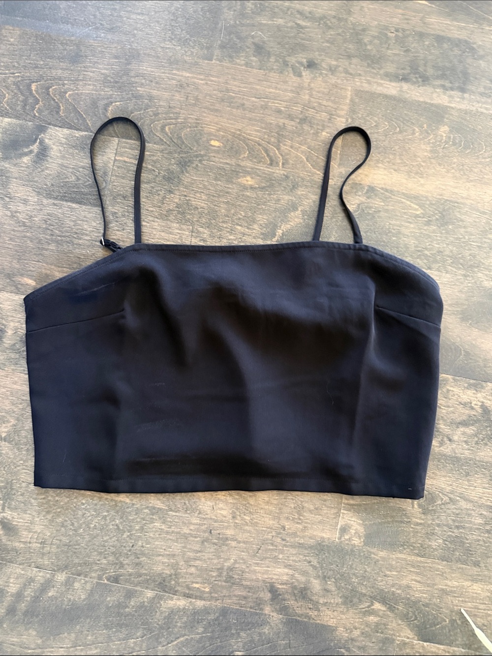 Express Black Cropped Camisole with Thin Straps